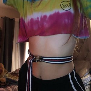 Navy, White, and Red Belt